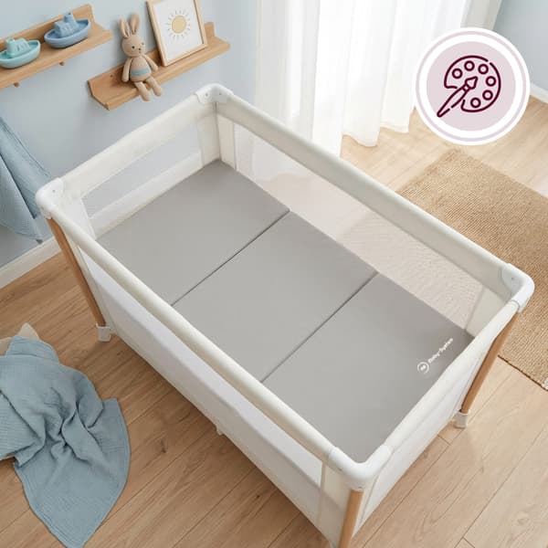 Moby-System vikbar madrass 120×60 cm – grå