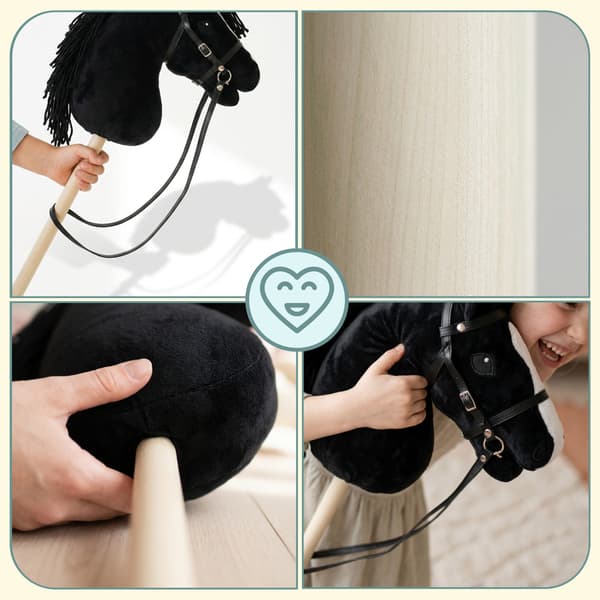 Hobby Horse kæphest til børn 68 cm sort Mamabrum