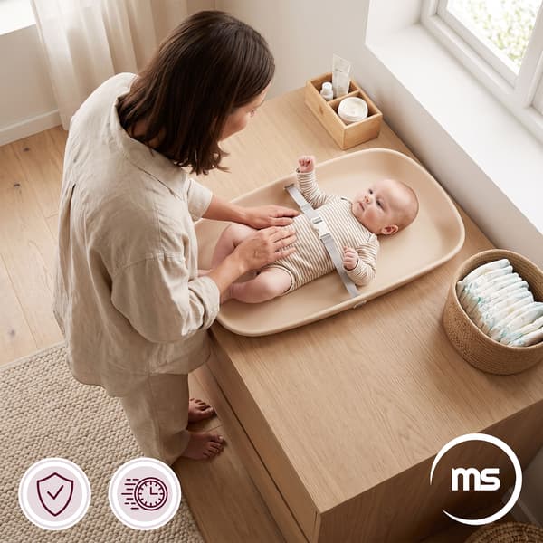 Moby-System BABY NEST blød puslepude, beige