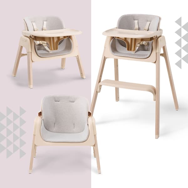 Lumo 3i1 hopfällbar barnmatstol Moby-System – beige