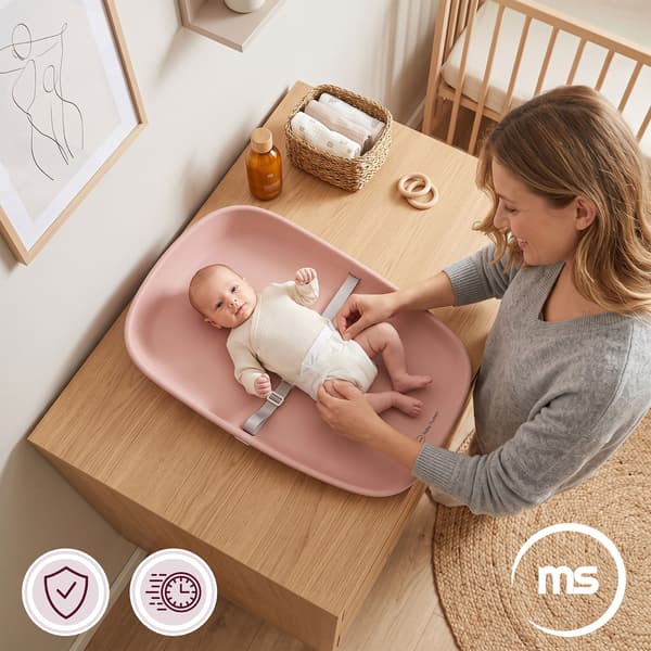 Moby-System BABY NEST blød puslepude, pink