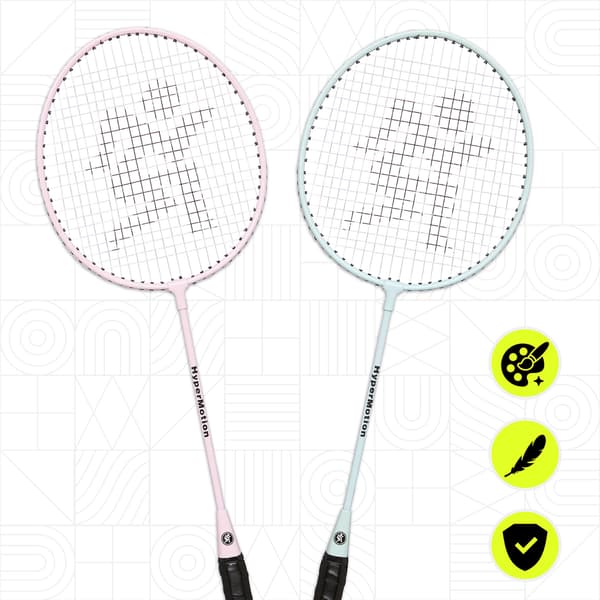 Badmintonset för 2 spelare med racketar salvia