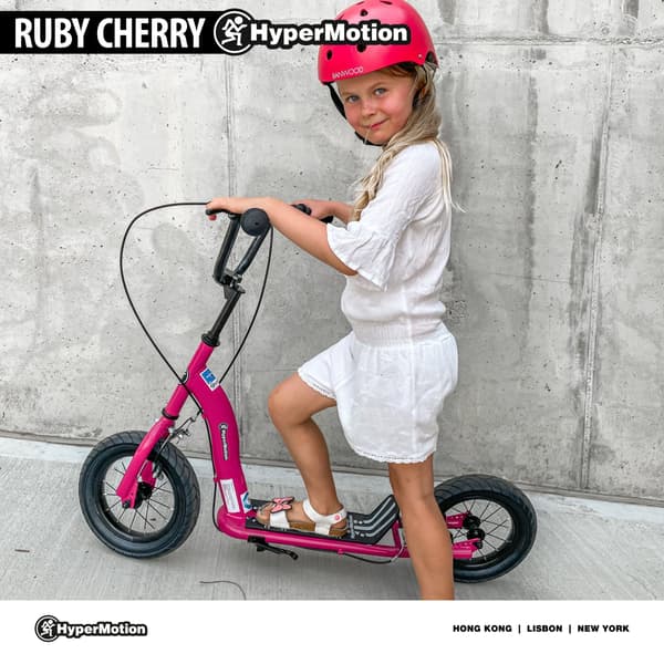 Barnsparkcykel 12 tum RUBY HyperMotion – magenta