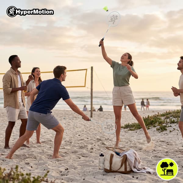 Badmintonset för 2 spelare med racketar salvia