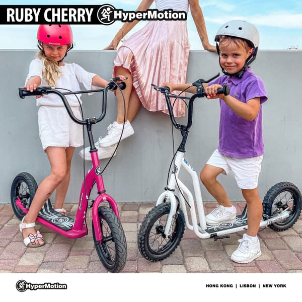 HyperMotion RUBY løbehjul børn 12 tommer pink med luftdæk