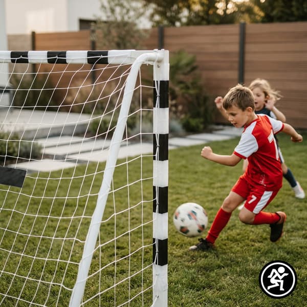 Fodboldmål 180x120 cm PRO stålmål med net hvid | HyperMotion