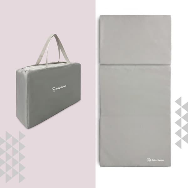 Moby-System vikbar madrass 120×60 cm – grå