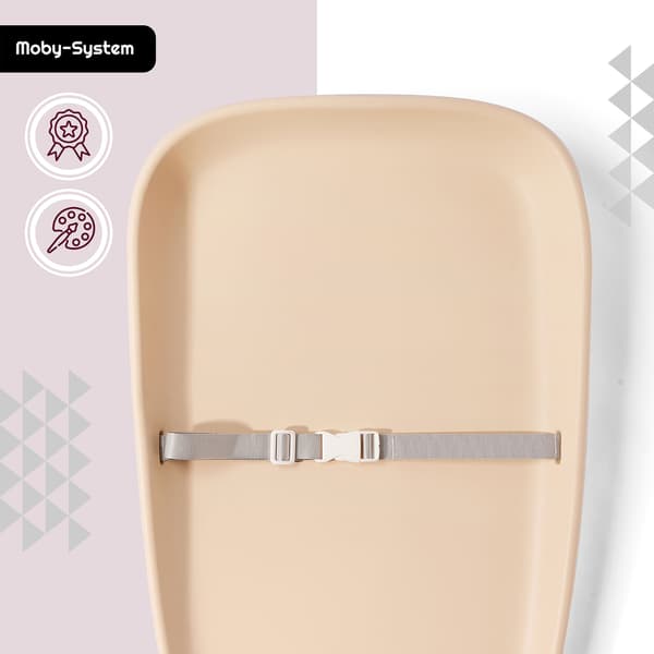 Moby-System BABY NEST blød puslepude, beige