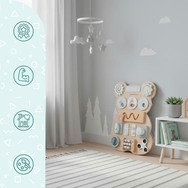 Montessori aktivitetsbræt Teddy Board Mamabrum