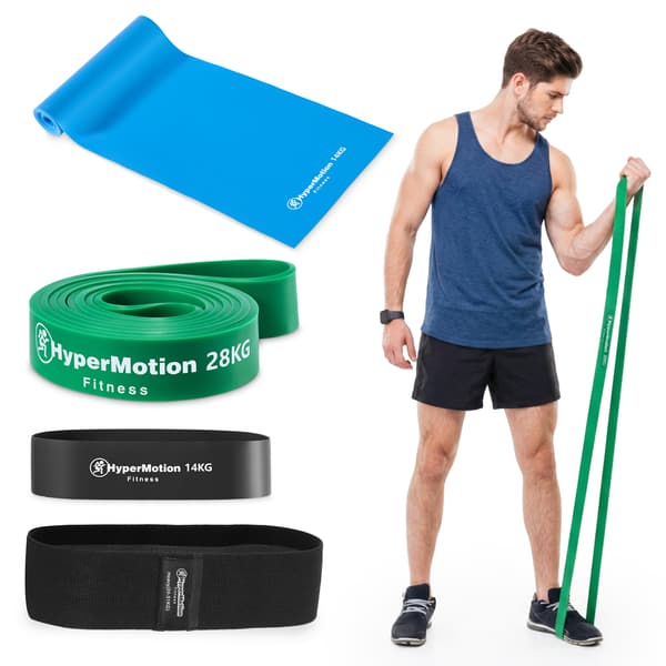 HyperMotion MENACTIVE træningselastikker 4 stk. op til 28 kg