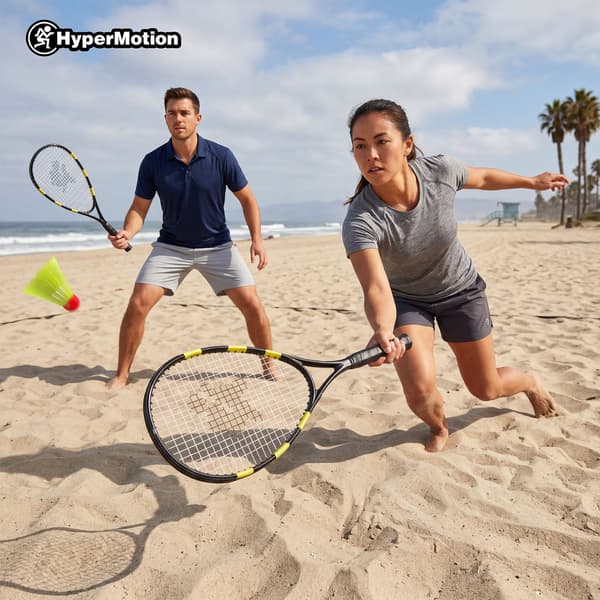 Speed Badminton set med racketar, koner och speeders