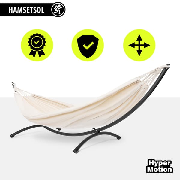 Hängmatta med metallställning boho för trädgård