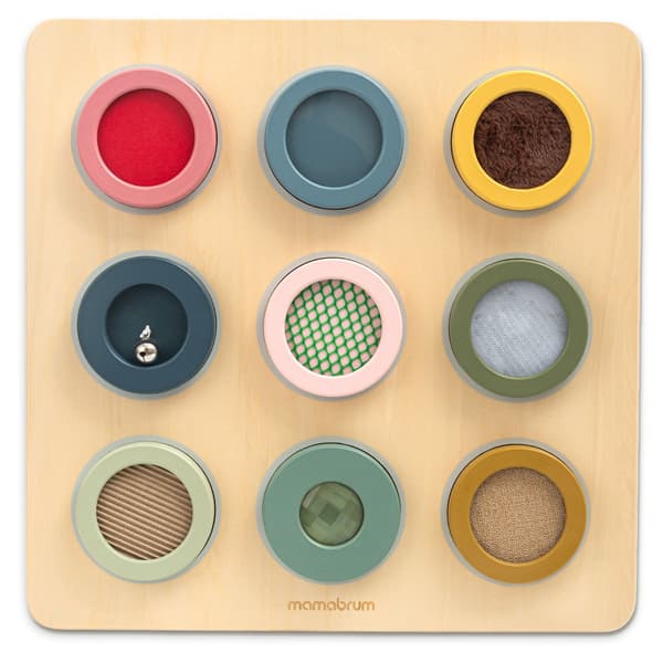 Montessori sensorinen puutaulu – 9 tekstuuria