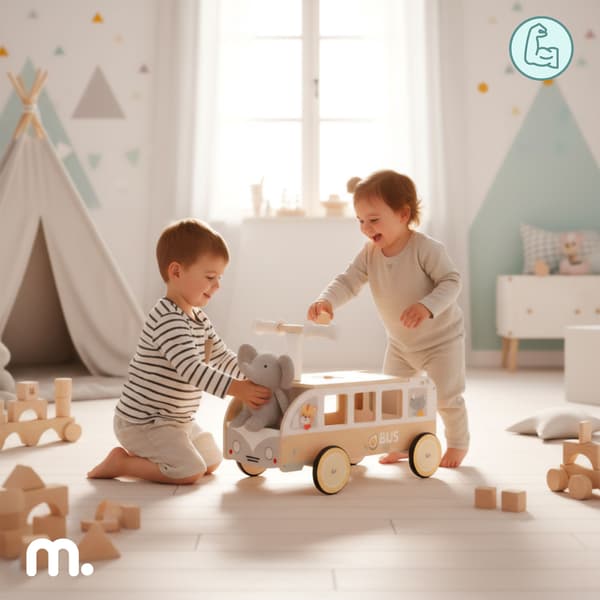 Mamabrum trä åkbus MAM236 med förvaring 12m+