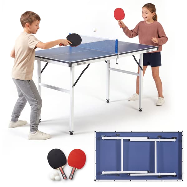 Mini bordtennisbord HyperMotion foldbart til børn og hjem