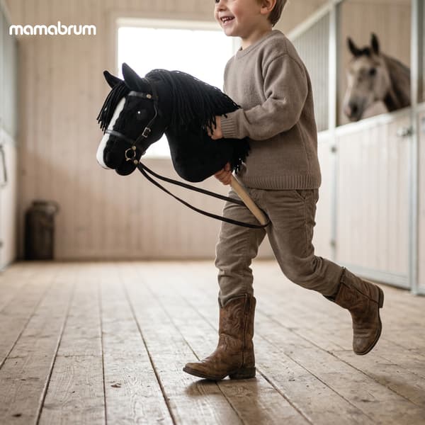 Hobby Horse kæphest til børn 68 cm sort Mamabrum