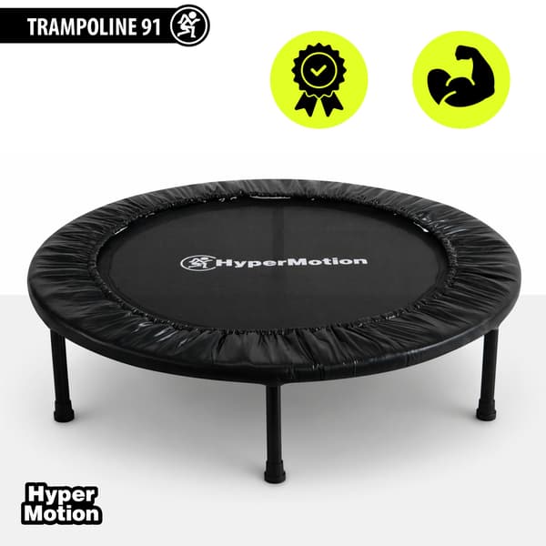 Fitness trampolin til hjemmet 91 cm sort | HyperMotion