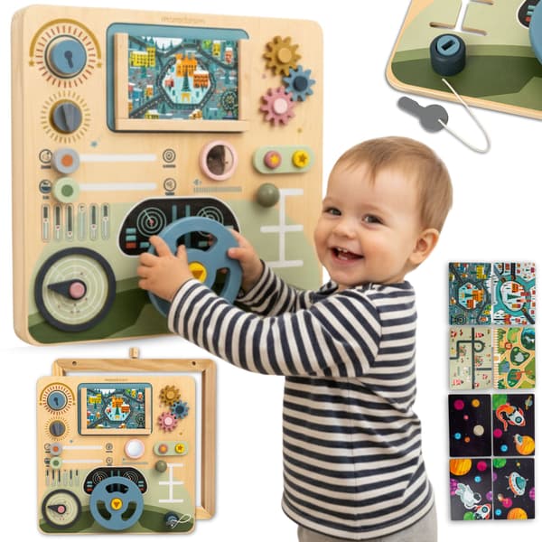 Montessori køre- og pilotbræt i træ