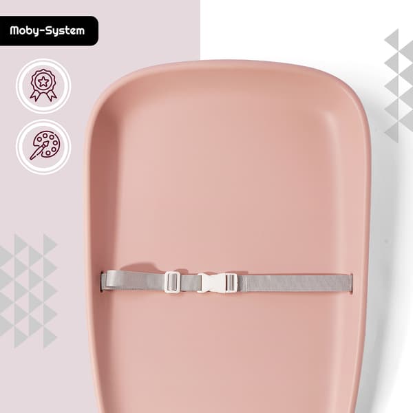 Moby-System BABY NEST blød puslepude, pink