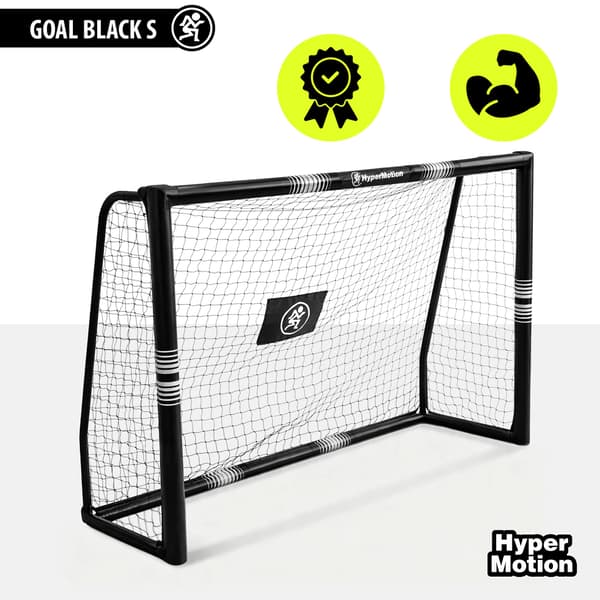 Fodboldmål 180x120 cm sort stålmål til haven børn