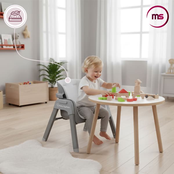 Moby-System Noxi 3-in-1 syöttötuoli, harmaa