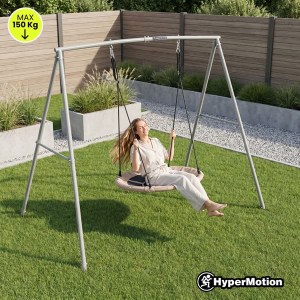Fågelbogunga med Ställning 100 cm HyperMotion Beige Grå