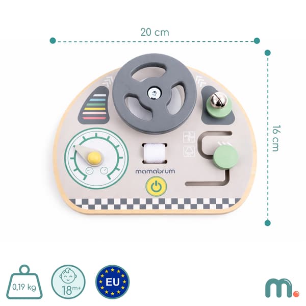 Mini aktivitetsbräda i trä Montessori ratt bräda sensorisk lek