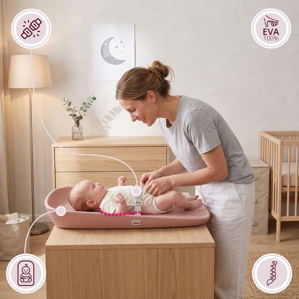 Moby-System BABY NEST blød puslepude, pink