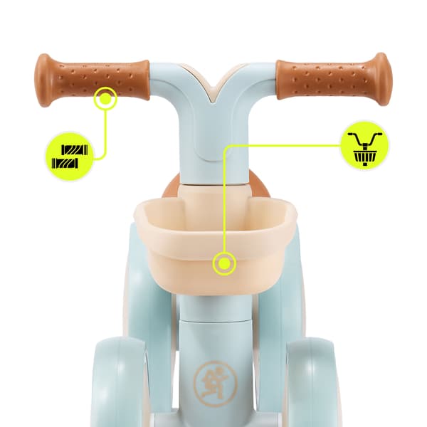 Firehjulet balancecykel til børn – TOBI MINI blå