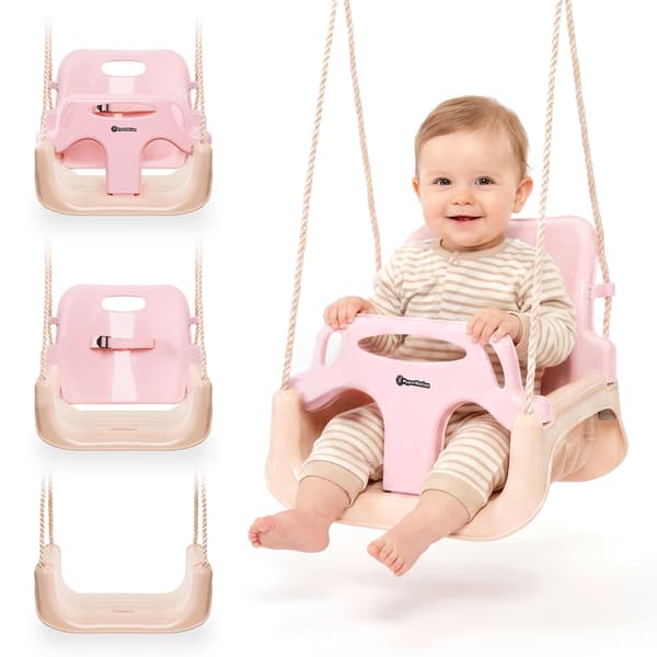Barnsits gunga 3i1 HyperMotion rosa justerbar säker