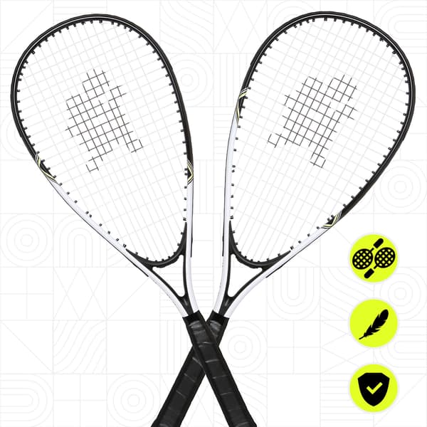 Speed Badminton set med 2 racketar och 5 speeders