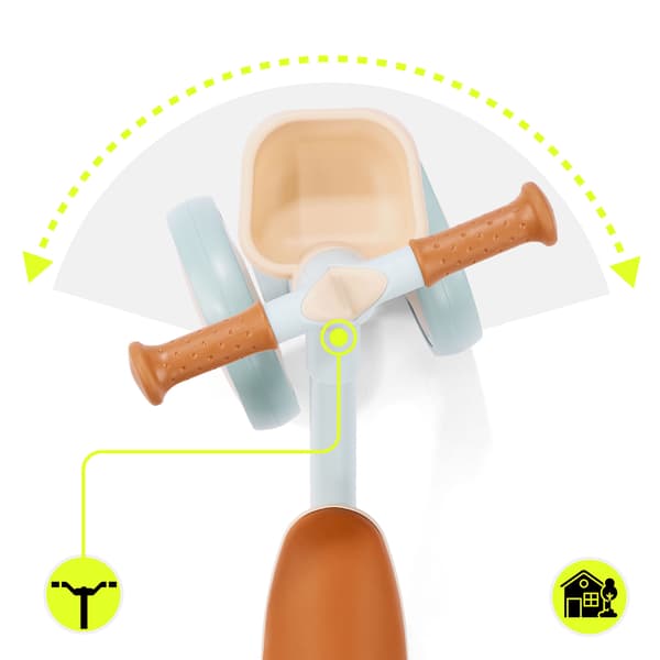 Firehjulet balancecykel til børn – TOBI MINI blå