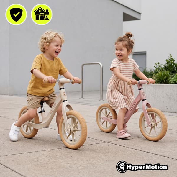 Løbecykel HyperMotion Bloom 12” sandgrå til børn