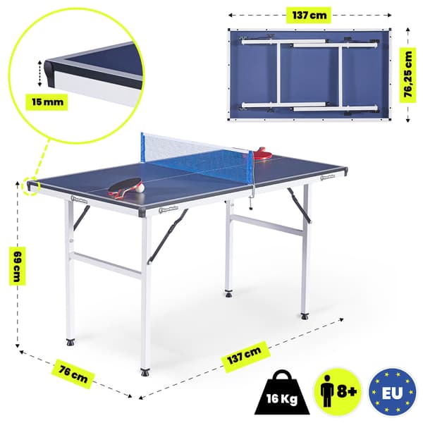 Mini pingisbord hopfällbart HyperMotion set