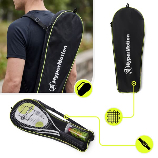 Speed Badminton set med 2 racketar och 5 speeders