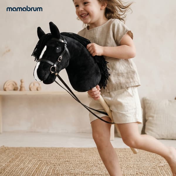 Hobby Horse kæphest til børn 68 cm sort Mamabrum
