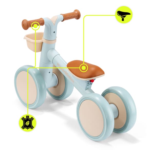 Firehjulet balancecykel til børn – TOBI MINI blå