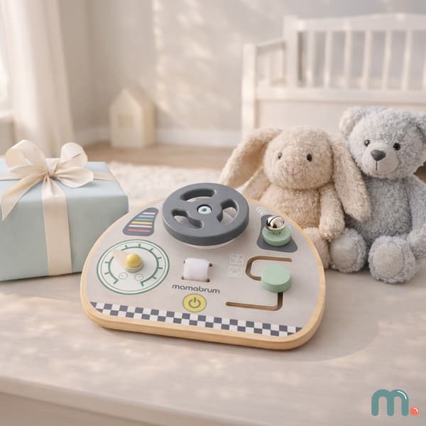 Mini aktivitetsbräda i trä Montessori ratt bräda sensorisk lek