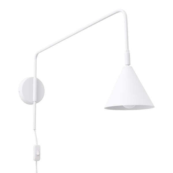 NOX Vägglampa Matt Vit Stål E14 10W LED Modern Design