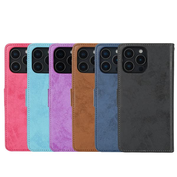 Plånboksfodral i Smart design med 3 kortfack för iPhone 16 Pro