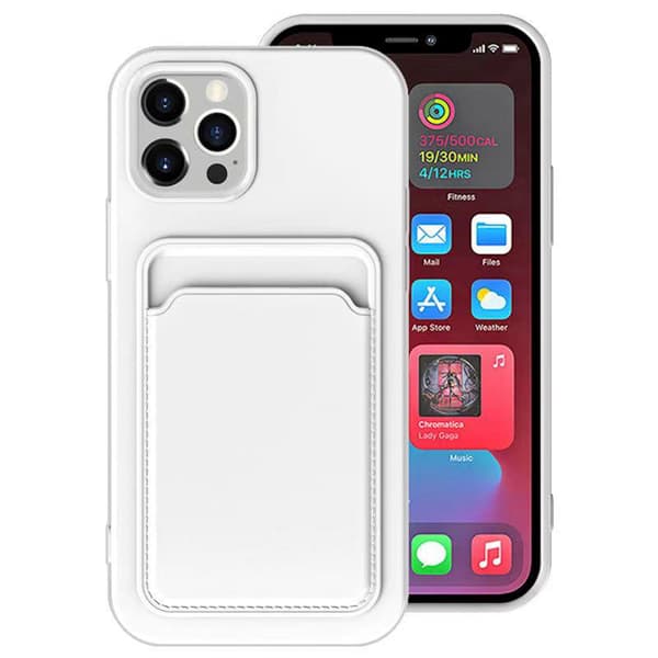 iPhone 13  robust silikonskal med kortfack.