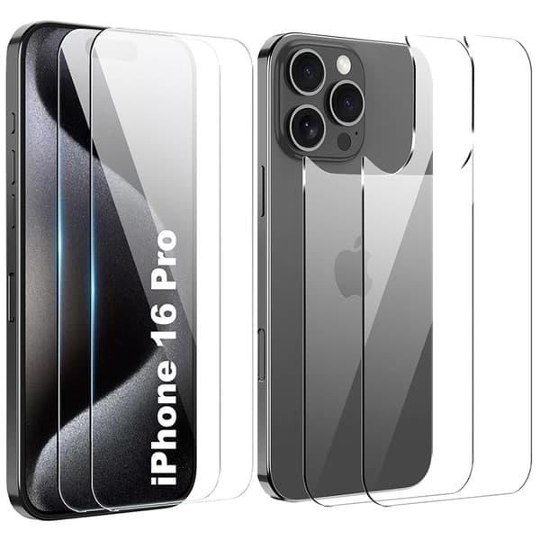 iPhone 16 Pro 2-pack Komplett skydd Fram- & Baksida 0,3mm