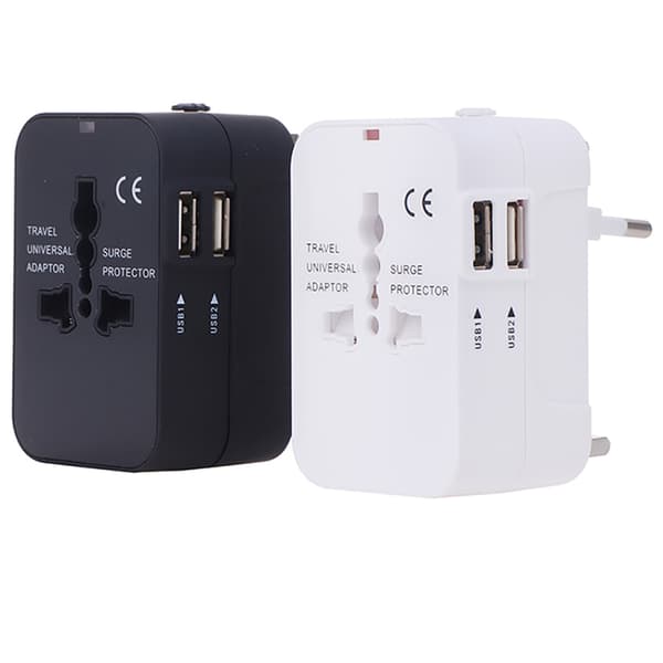 Universal 2st USB Reseadapter Väggadapter