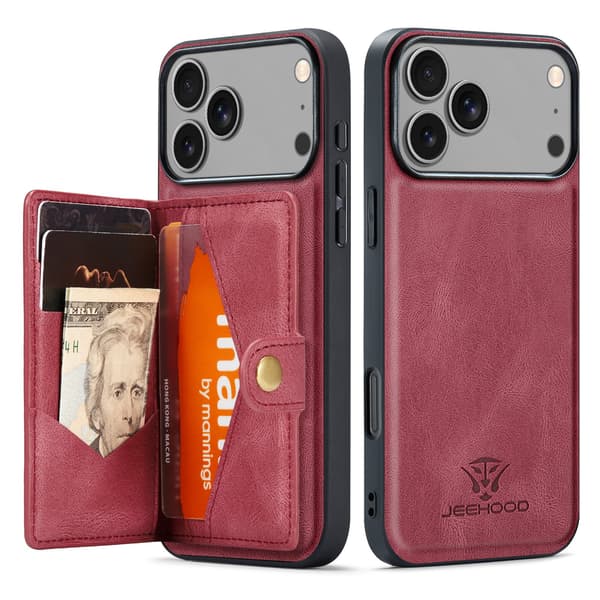 iPhone 17 Pro Plånboksskal  4 Kort + Sedlar