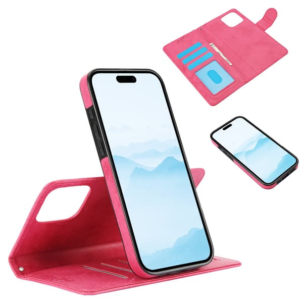 Plånboksfodral i Smart design med 3 kortfack för iPhone 16 Pro
