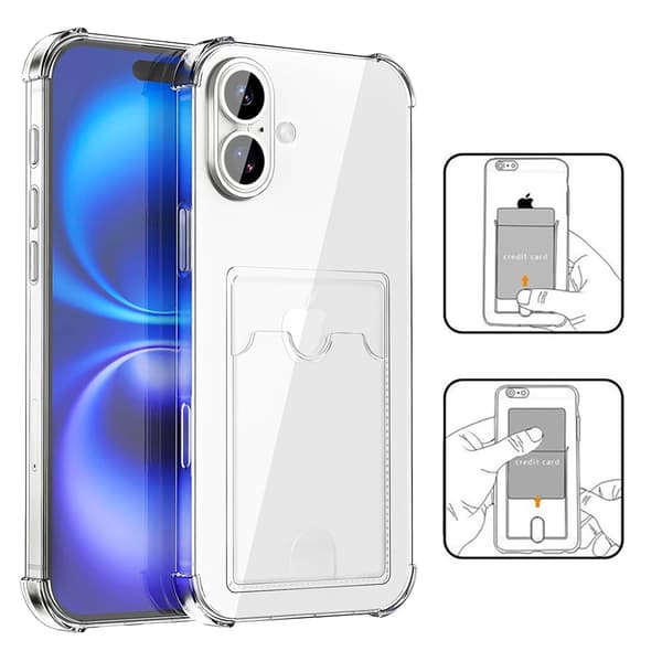iPhone 17 TPU-skal  skydd & kortfack