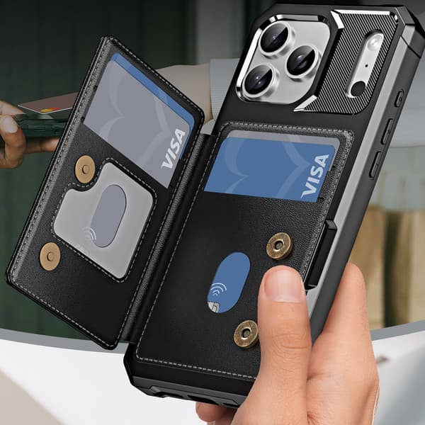 iPhone 17 Pro Skal med Kortfack & Stötskydd