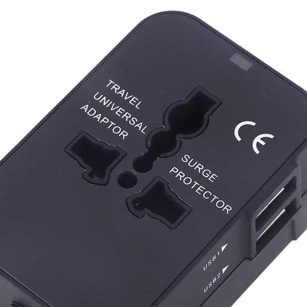 Universal 2st USB Reseadapter Väggadapter