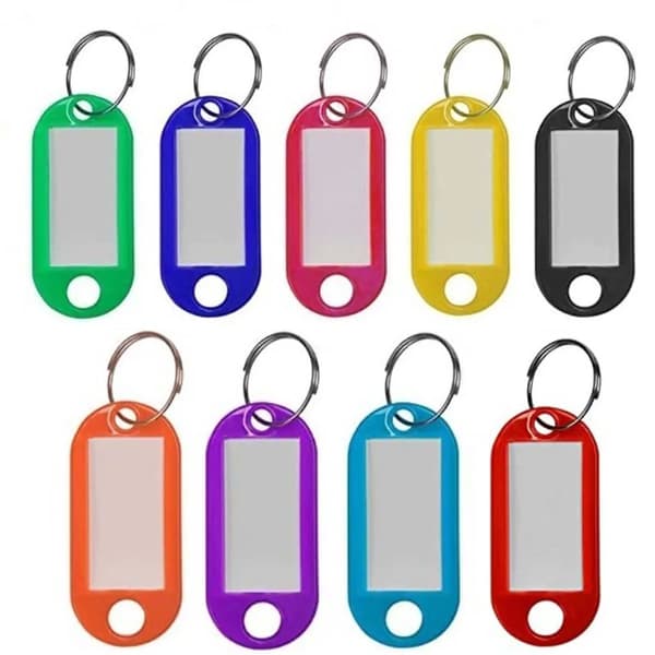 Nyckelbrickor  5-Pack med Etikettfönster