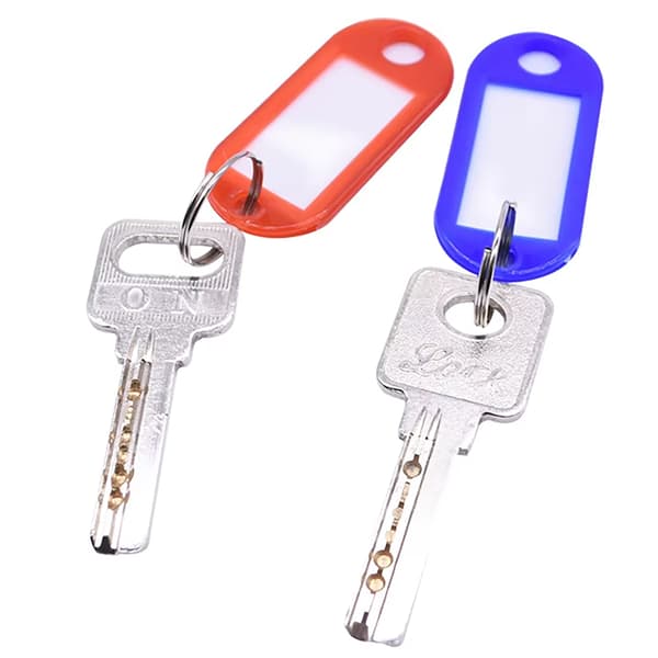 Nyckelbrickor  5-Pack med Etikettfönster